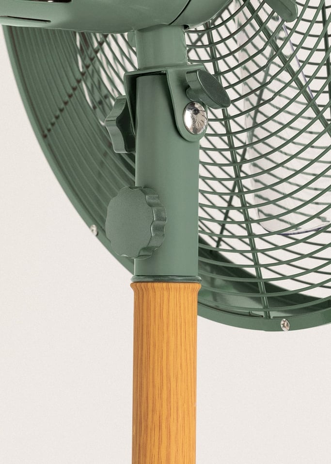 AIR STAND WOOD - Retro stijl 50 W draaiende staande ventilator, afbeelding van de galerij 11