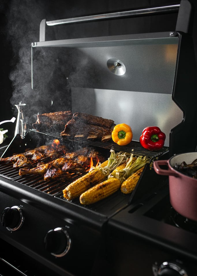 BBQ GAS BURNER PRO - Gasbarbecue met zijbrander en bijzettafel, afbeelding van de galerij 2