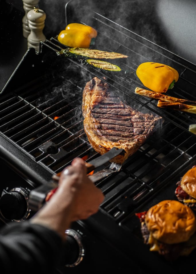 BBQ GAS BURNER PRO - Gasbarbecue met zijbrander en bijzettafel, afbeelding van de galerij 3