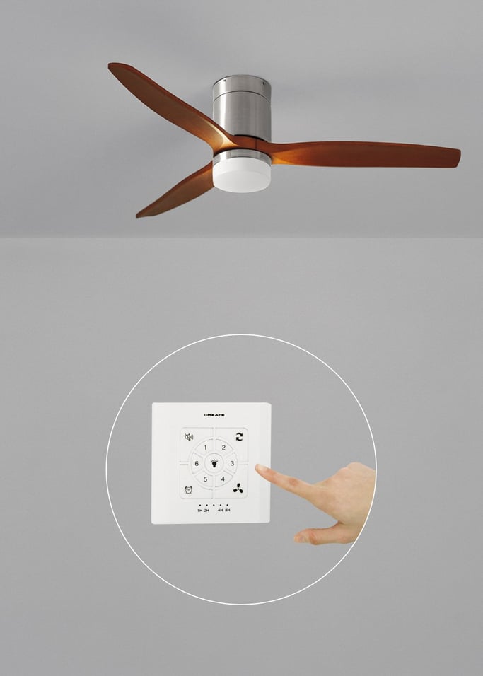 WIND CALM - Stille 40W plafondventilator met technische ABS bladen in verschillende maten, afbeelding van de galerij 2