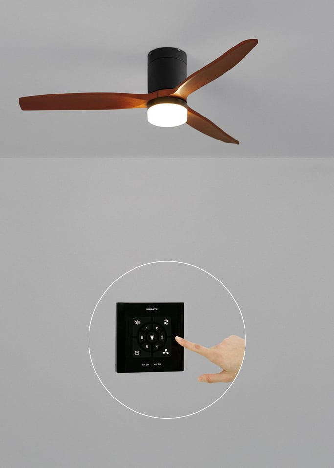 WIND CALM - Stille 40W plafondventilator met technische ABS bladen in verschillende maten, afbeelding van de galerij 2