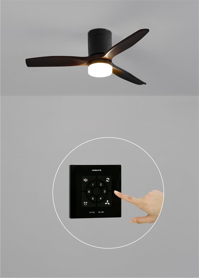 WIND CALM - Stille 40W plafondventilator met technische ABS bladen in verschillende maten, afbeelding van de galerij 2