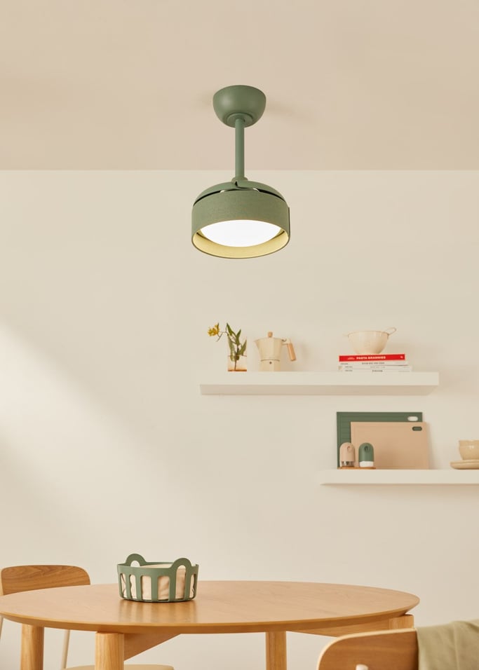 WIND CLEAR LAMP - Plafondventilator 40W Ø55cm stil met intrekbare bladen en LED-licht, afbeelding van de galerij 1