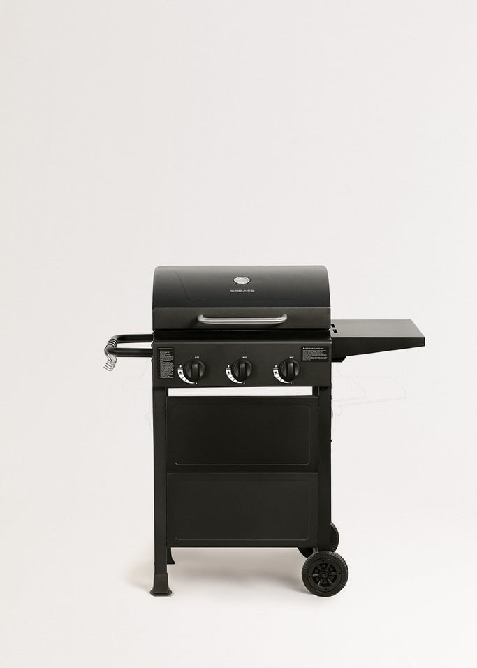 BBQ GAS BURNER - 9kW gasbarbecue met 3 branders en inklapbare tafel, afbeelding van de galerij 6