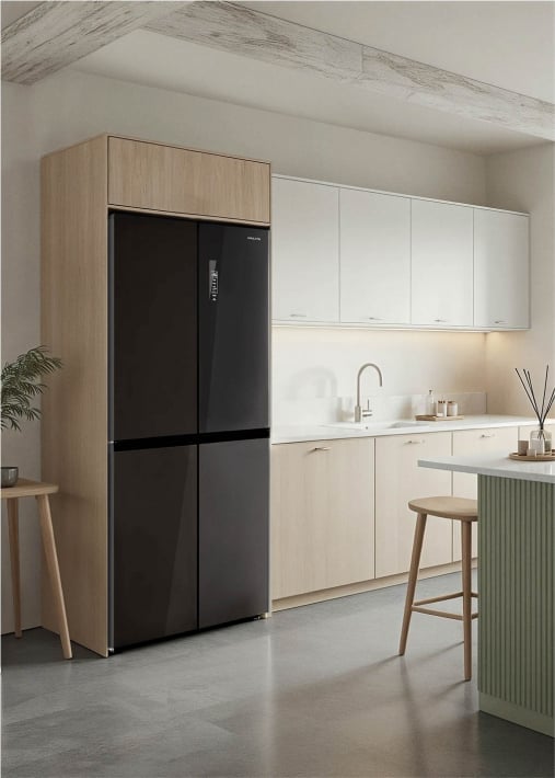 Kopen FRIDGE STUDIO CROSS DOOR 503 - Koelkast 4 deuren 503L met Care+