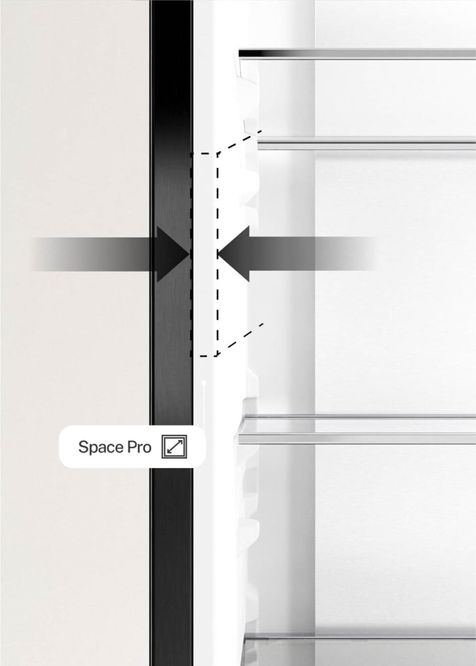 FRIDGE STUDIO COMBI PRO FLEX 401 - Italiaanse koelkast van 401L No Frost met Space Pro en Care+, afbeelding van de galerij 6