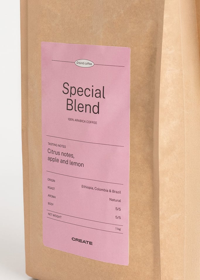 SPECIAL BLEND KOFFIE 100% ARABICA - Speciale koffieblend in bonen en gemalen in verschillende maten
, afbeelding van de galerij 2