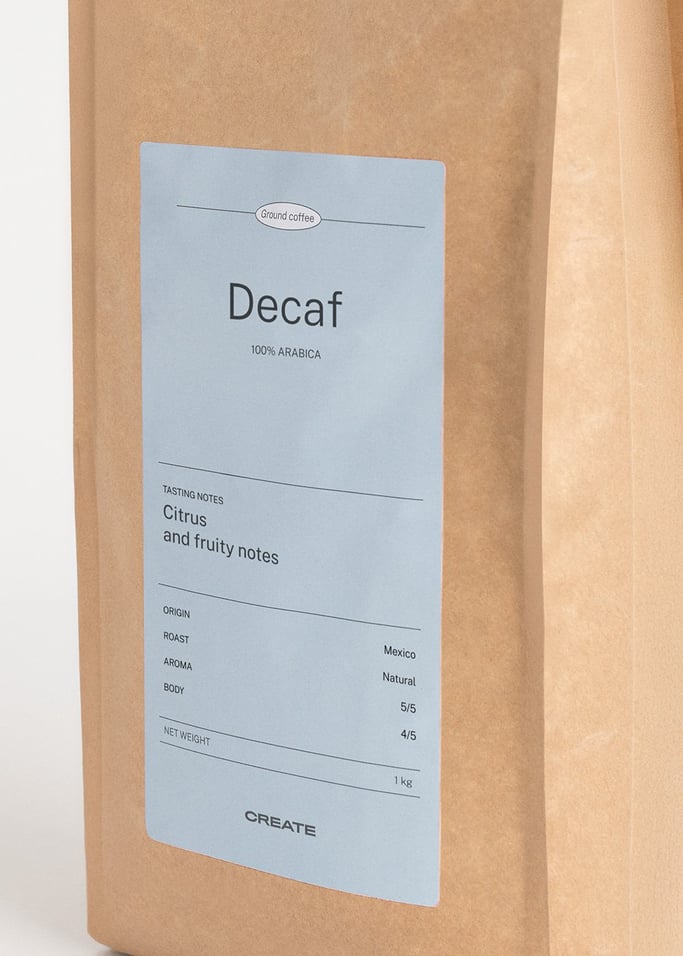 GEDECAFEÏNEERDE KOFFIE 100% ARABICA - Cafeïnevrije koffiebonen en gemalen koffie in verschillende groottes, afbeelding van de galerij 2