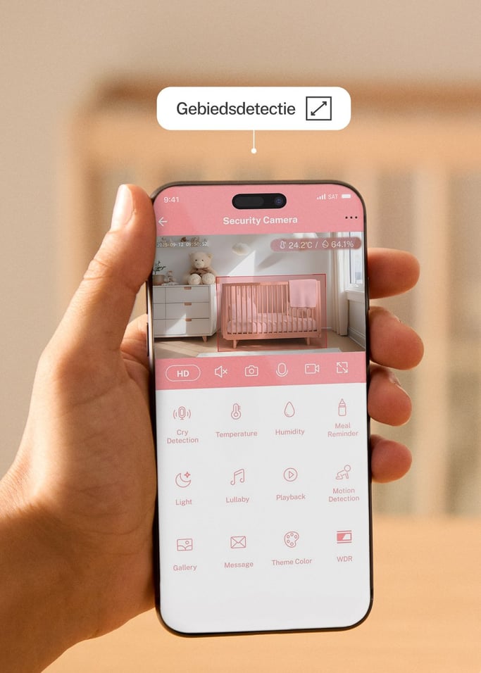 BABY CAM CONNECT PRO - Babybewakingscamera met wifi, monitor en tweerichtingsaudio, afbeelding van de galerij 3