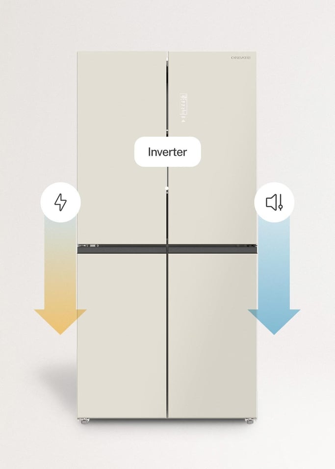 FRIDGE STUDIO CROSS DOOR 503 - Koelkast 4 deuren 503L No Frost met Care+, afbeelding van de galerij 5