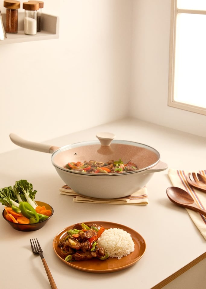 WOK STUDIO - Wok van gegoten aluminium met keramische coating, afbeelding van de galerij 1