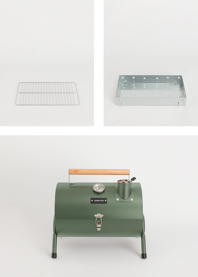 BBQ SMOKEY COMPACT - Draagbare barbecue en rookoven op houtskool, afbeelding van de galerij 9