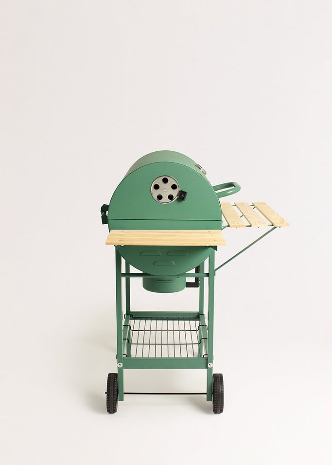 BBQ SMOKEY EASY - Houtskoolbarbecue en rookoven, met wieltjes, afbeelding van de galerij 6