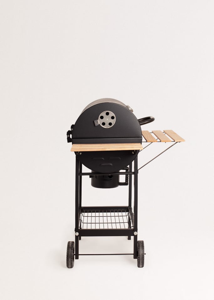 BBQ SMOKEY EASY - Houtskoolbarbecue en rookoven, met wieltjes, afbeelding van de galerij 9