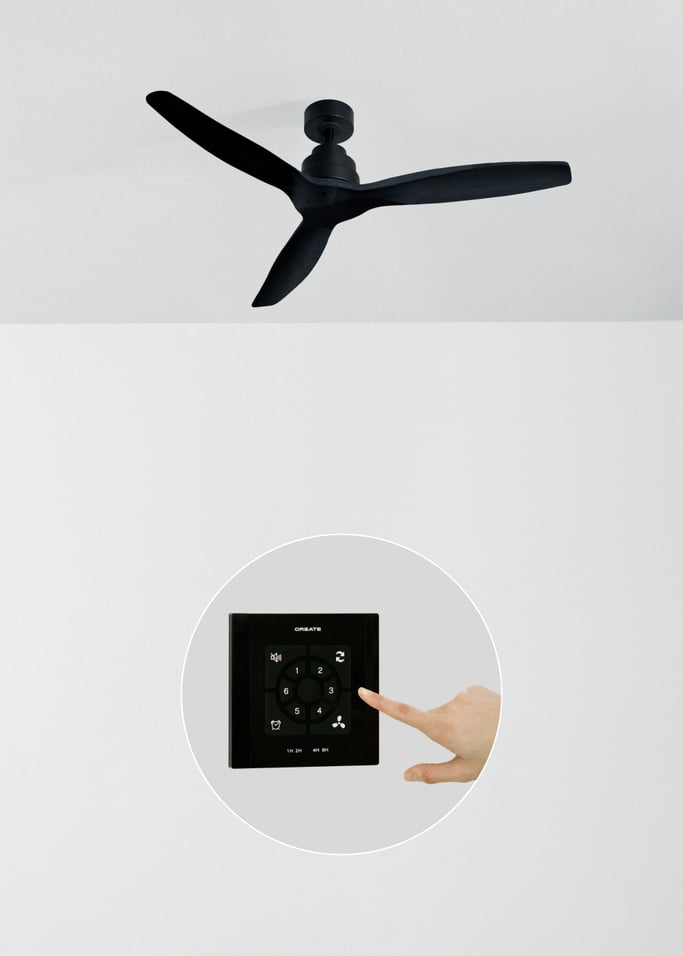 WIND STYLANCE - Plafondventilator 40W silent 100% hout verschillende maten, afbeelding van de galerij 2