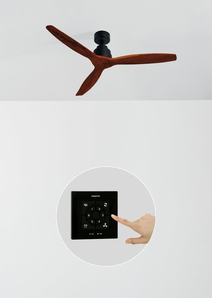 WIND STYLANCE - Plafondventilator 40W silent 100% hout verschillende maten, afbeelding van de galerij 2