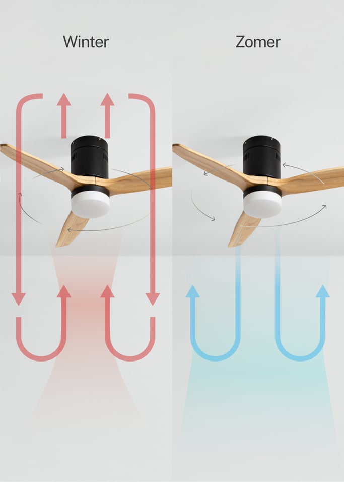 WIND CALM NATURAL WOOD - Plafondventilator 40W silent 100% hout, afbeelding van de galerij 3