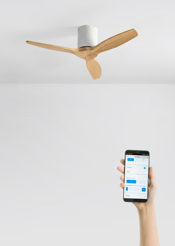 WIND CALM - Stille 40W plafondventilator met technische ABS bladen in verschillende maten, afbeelding van de galerij 2