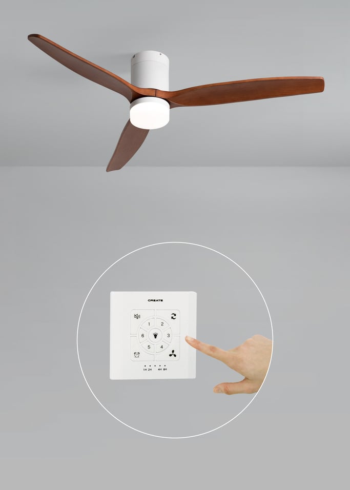 WIND CALM - Stille 40W plafondventilator met technische ABS bladen in verschillende maten, afbeelding van de galerij 2