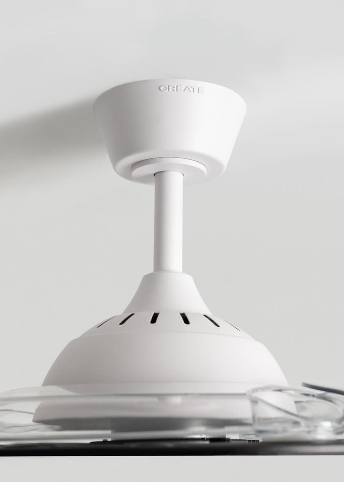 WIND CLEAR EDGE - Stille plafondventilator 40 W Ø107 cm met intrekbare bladen en LED-licht, afbeelding van de galerij 7