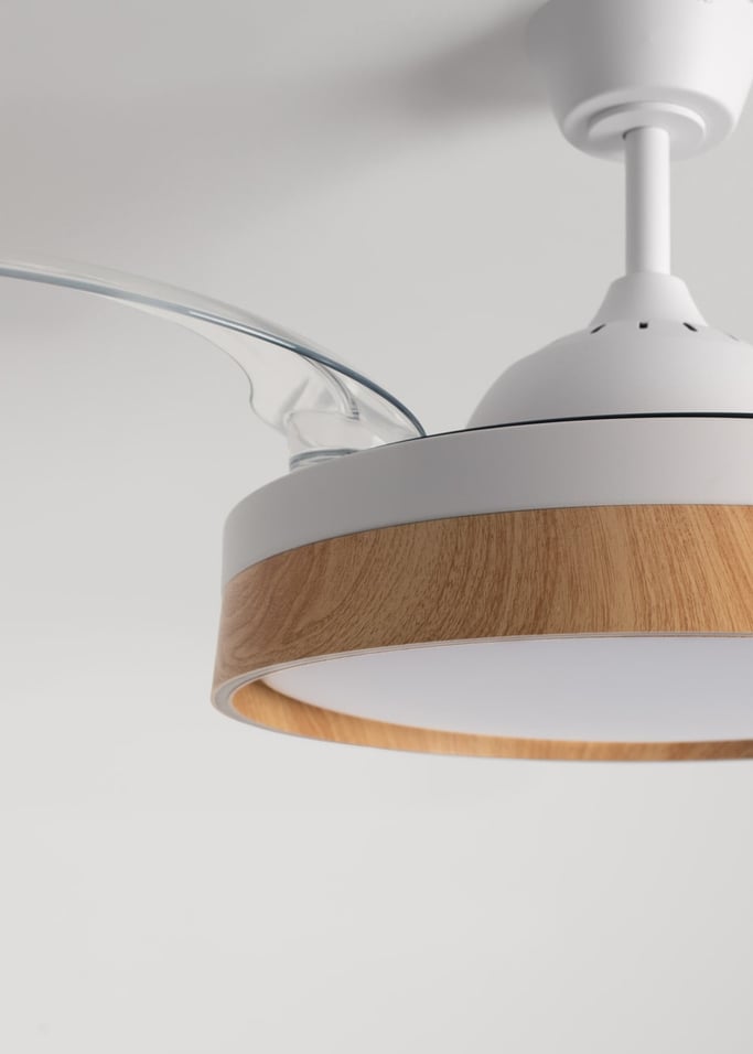 WIND CLEAR EDGE - Stille plafondventilator 40 W Ø107 cm met intrekbare bladen en LED-licht, afbeelding van de galerij 5