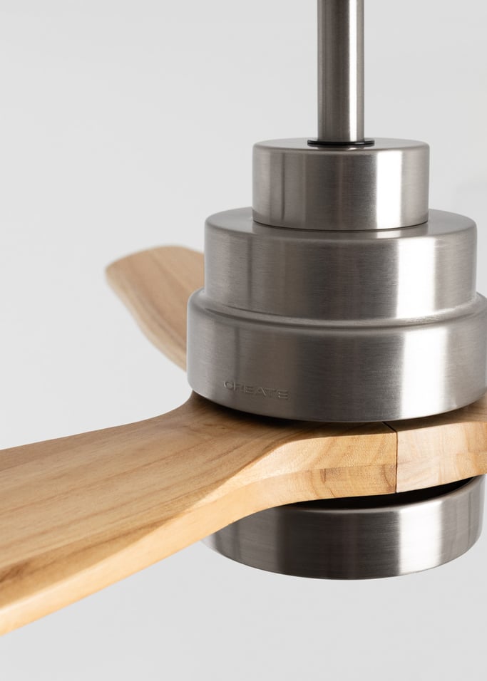 WIND STYLANCE NATURAL WOOD - Plafondventilator 40W silent 100% hout verschillende maten, afbeelding van de galerij 4