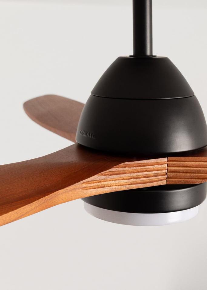 WIND CUP - Plafondventilator 40W silent Ø132 cm 100% hout, afbeelding van de galerij 5