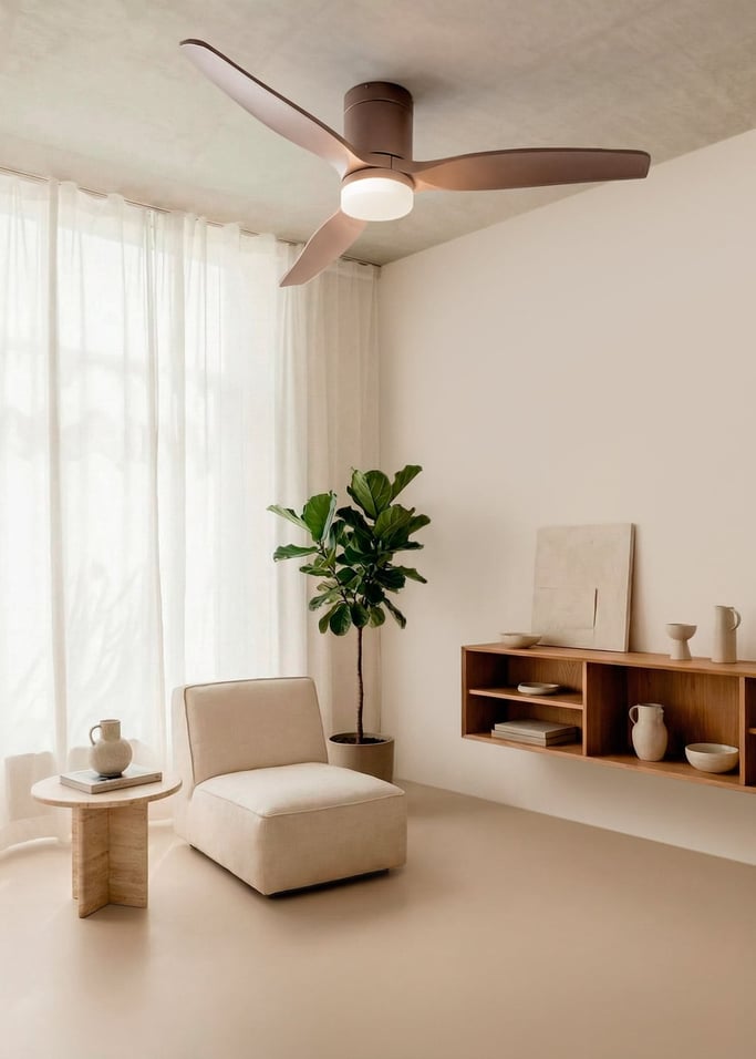 WIND CALM - Stille 40W plafondventilator met technische ABS bladen in verschillende maten, afbeelding van de galerij 1