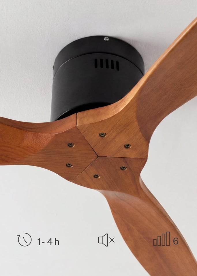 WIND CALM NATURAL WOOD - Plafondventilator 40W silent 100% hout, afbeelding van de galerij 5