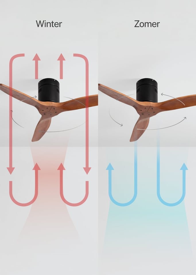 WIND CALM NATURAL WOOD - Plafondventilator 40W silent 100% hout, afbeelding van de galerij 3