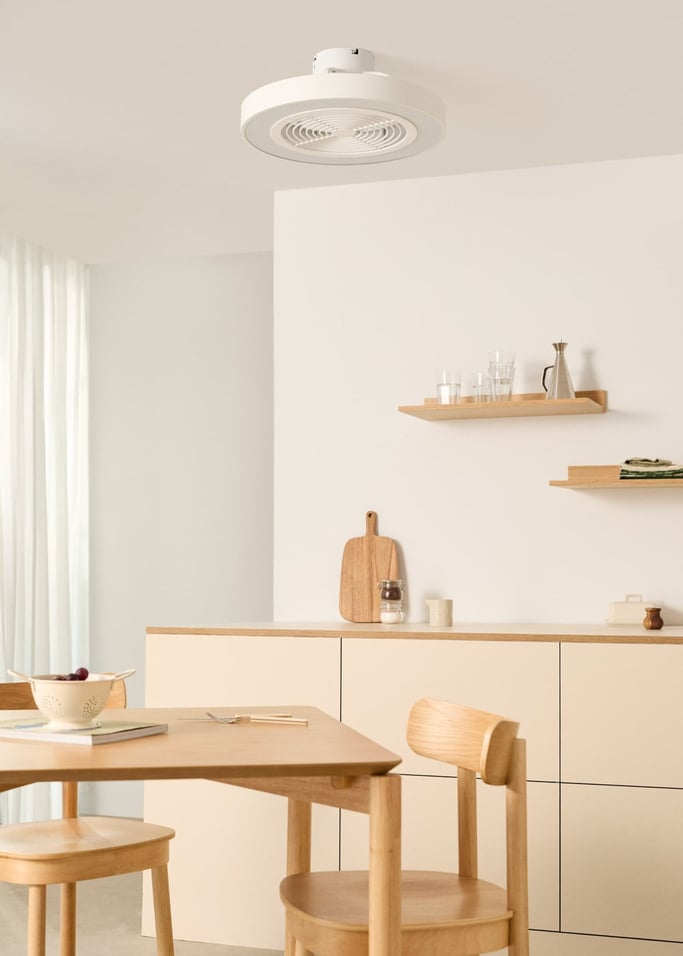 WIND CLEAR EASY - Stille plafondventilator 40W Ø50 cm met verborgen bladen en LED-verlichting, afbeelding van de galerij 3