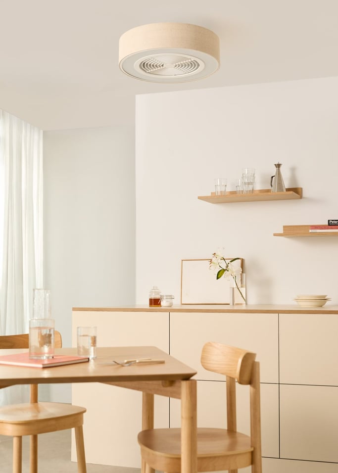 WIND CLEAR EASY - Stille plafondventilator 40W Ø50 cm met verborgen bladen en LED-verlichting, afbeelding van de galerij 3