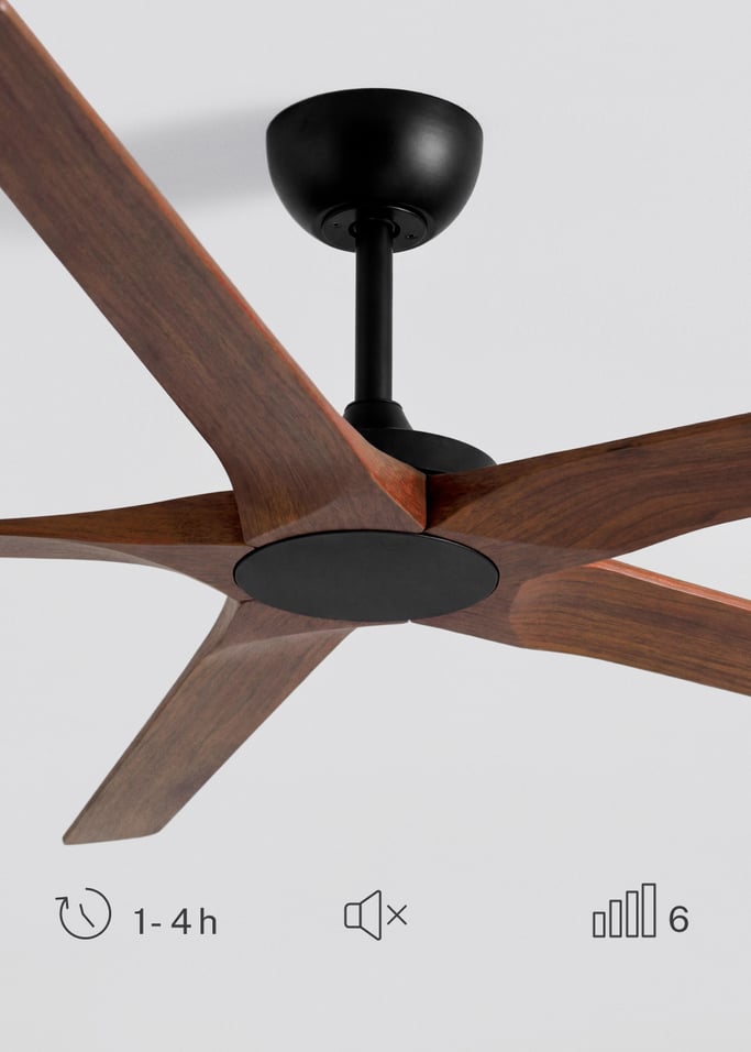 WIND INDUSTRIAL WOOD - Stille plafondventilator 40W van 100% hout in verschillende mate, afbeelding van de galerij 6