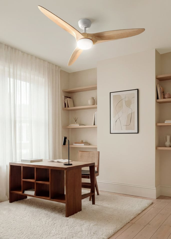 WIND CENTURY - Plafondventilator 40W stil Ø152 cm 100% hout, afbeelding van de galerij 1