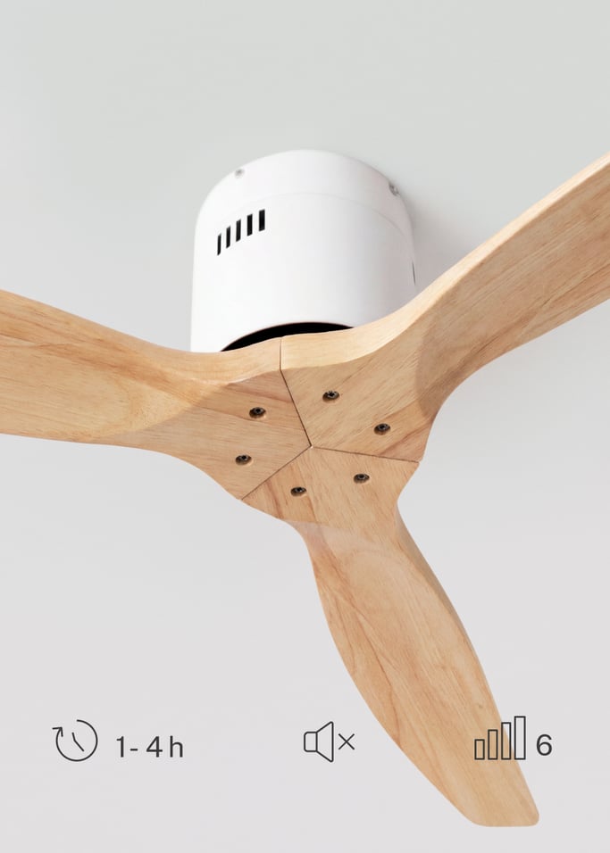 WIND CALM NATURAL WOOD - Plafondventilator 40W silent 100% hout, afbeelding van de galerij 5