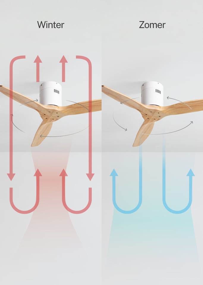 WIND CALM NATURAL WOOD - Plafondventilator 40W silent 100% hout, afbeelding van de galerij 3