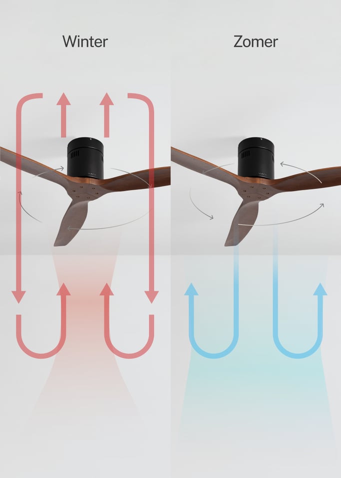 WIND CALM NATURAL WOOD - Plafondventilator 40W silent 100% hout, afbeelding van de galerij 3