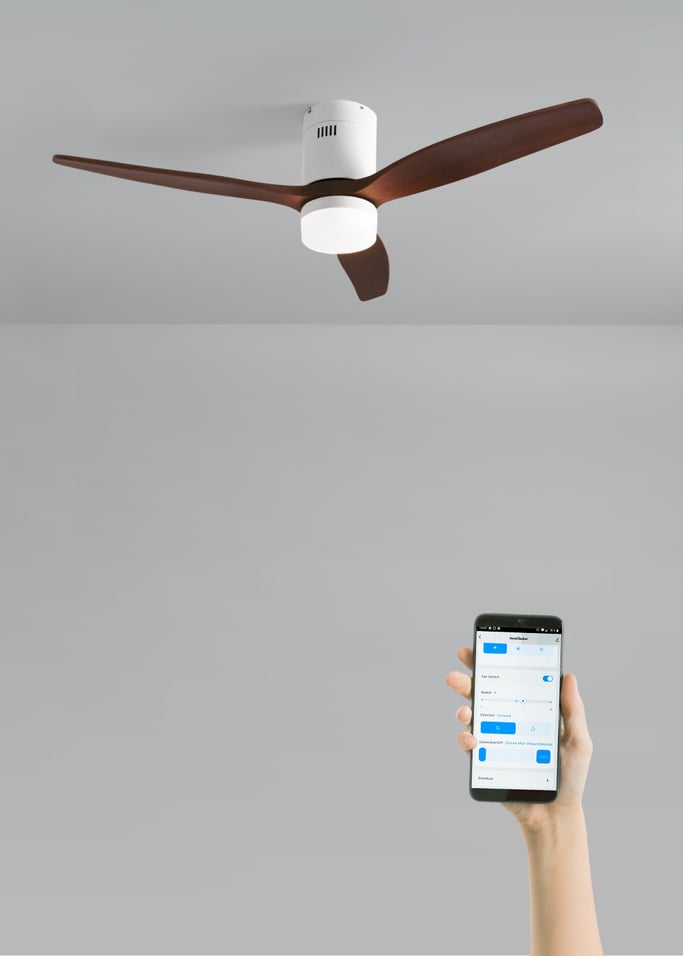 WIND CALM NATURAL WOOD - Plafondventilator 40W silent 100% hout, afbeelding van de galerij 2