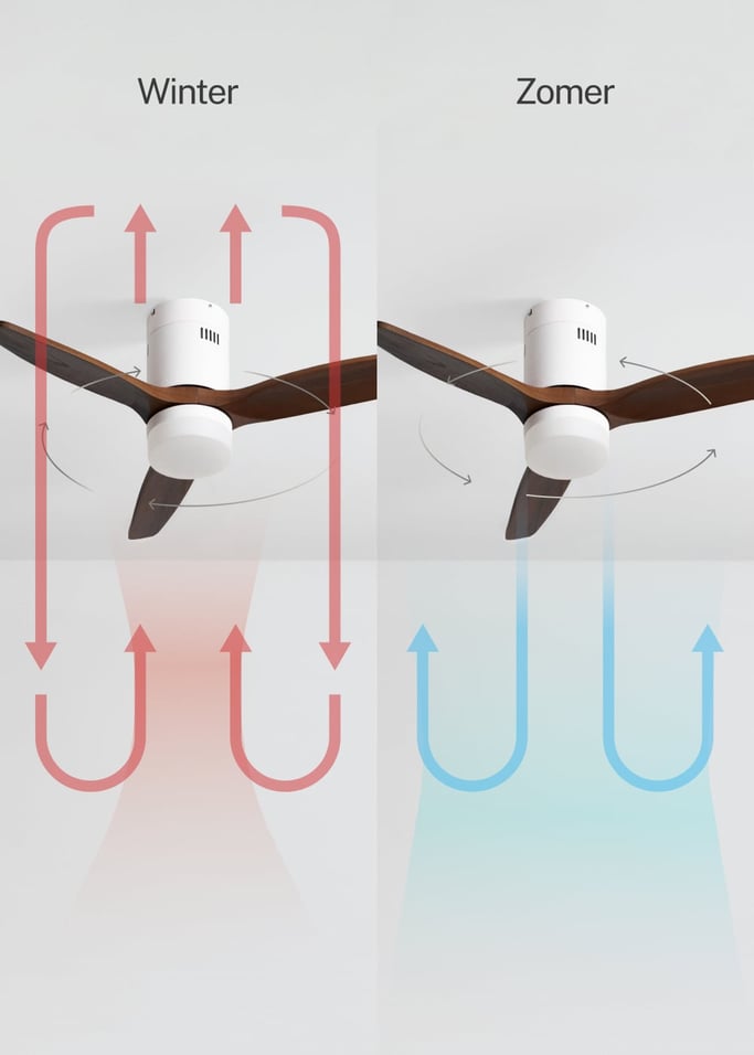 WIND CALM NATURAL WOOD - Plafondventilator 40W silent 100% hout, afbeelding van de galerij 3