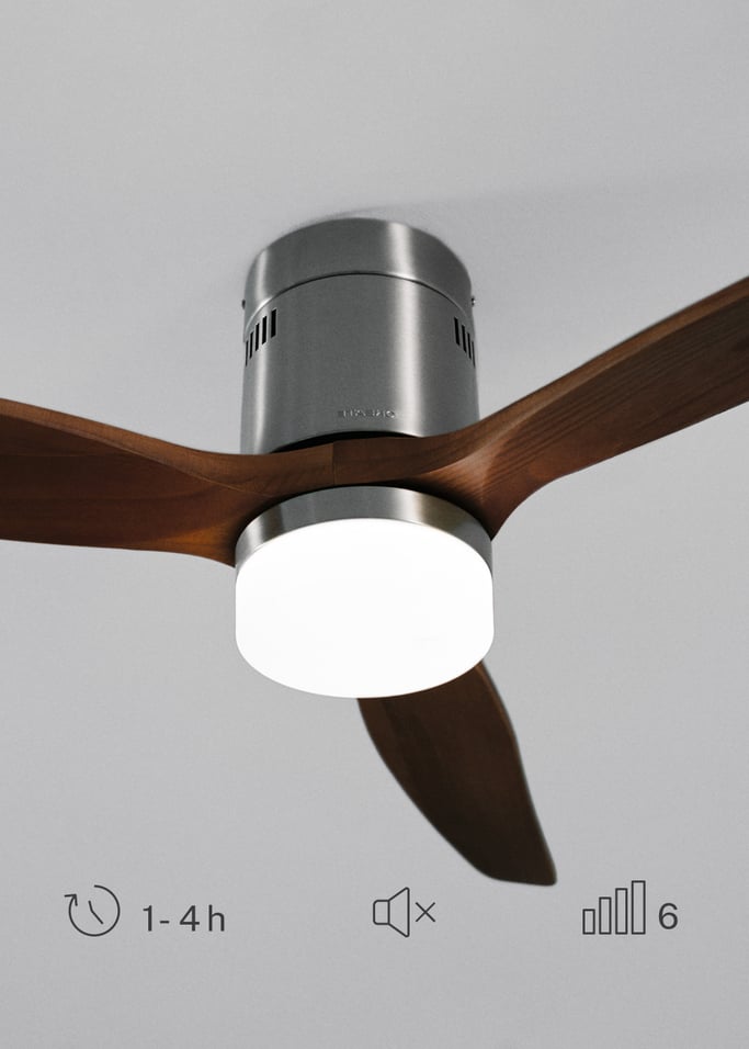 WIND CALM NATURAL WOOD - Plafondventilator 40W silent 100% hout, afbeelding van de galerij 4