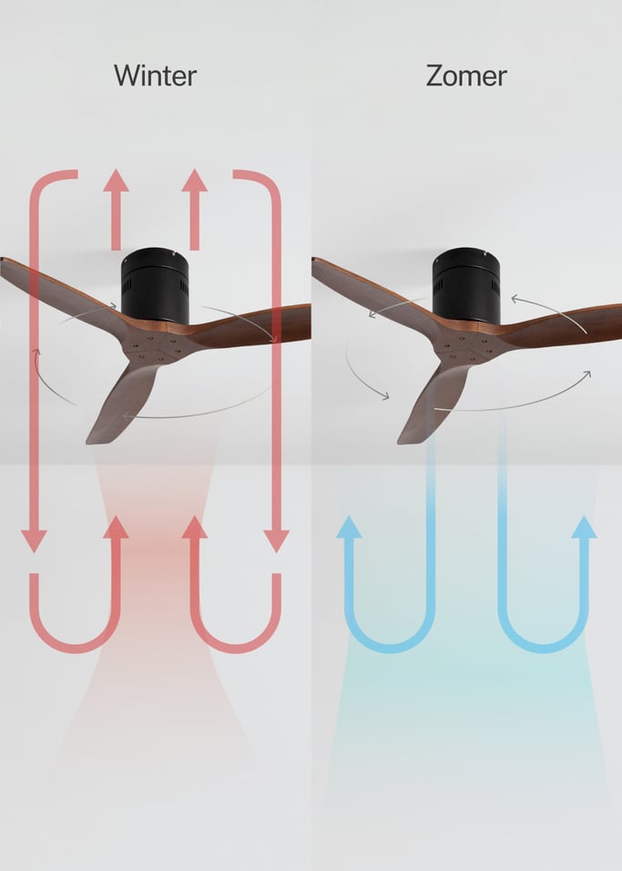 WIND CALM NATURAL WOOD - Plafondventilator 40W silent 100% hout, afbeelding van de galerij 3