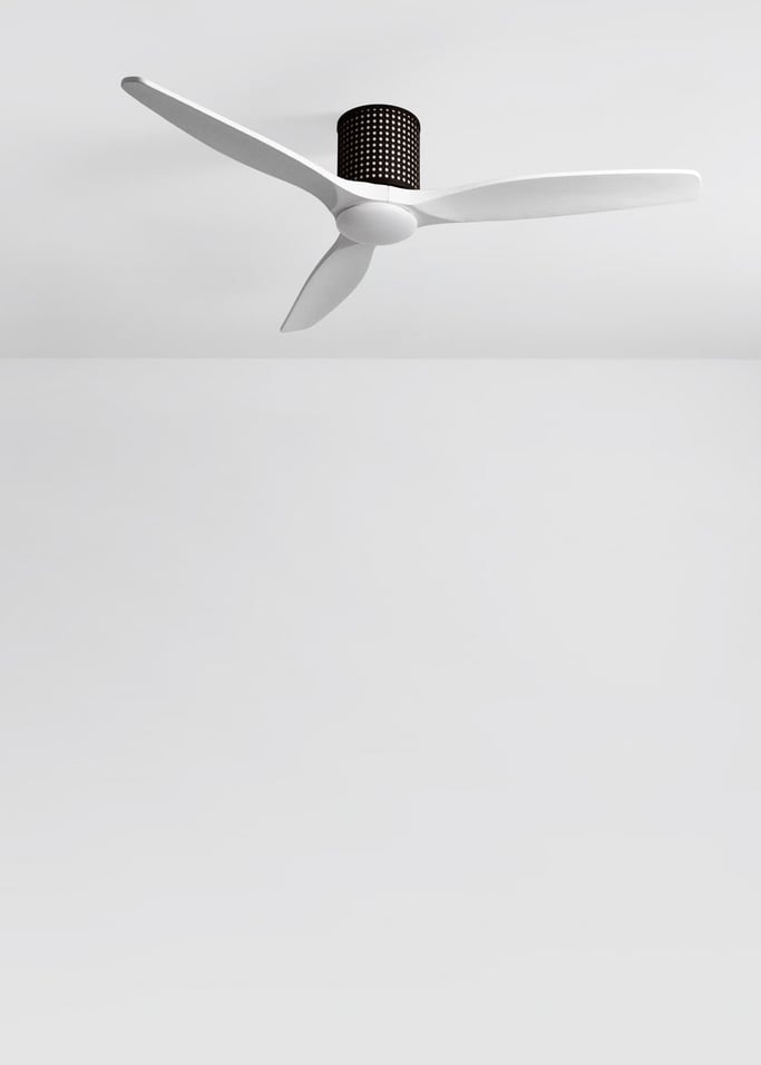WIND CALM CUSTOM RATTAN - Plafondventilator 40W stil Ø132 cm met LED verlichting in behuizing en lamp, afbeelding van de galerij 4