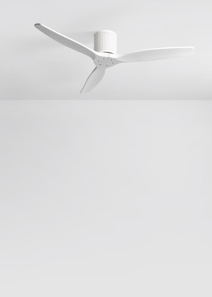 WIND CALM CUSTOM RATTAN - Plafondventilator 40W stil Ø132 cm met LED verlichting in behuizing en lamp, afbeelding van de galerij 3