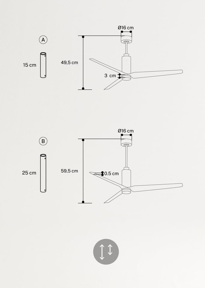 WIND FORMA - Stille plafondventilator 45W Ø152 cm met optioneel sfeerverlichting, afbeelding van de galerij 9