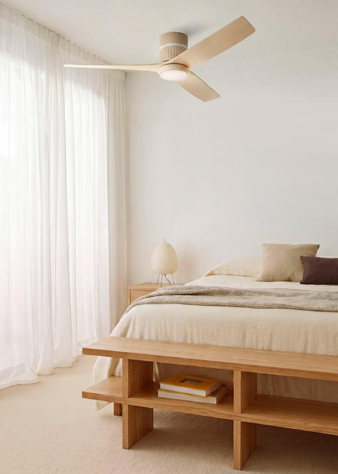 WIND LAYER - Stille plafondventilator 40W Ø132 cm met sfeerverlichting, afbeelding van de galerij 3