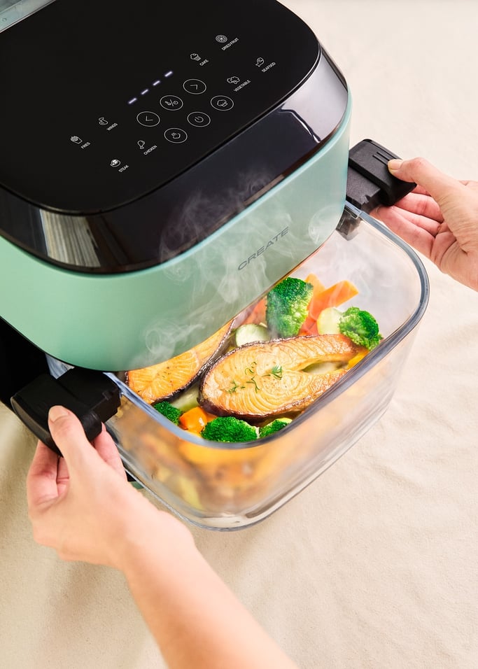 AIR FRYER STUDIO CRYSTAL LARGE - Glazen heteluchtfriteuse van 6 L met vernevelingsfunctie, afbeelding van de galerij 5