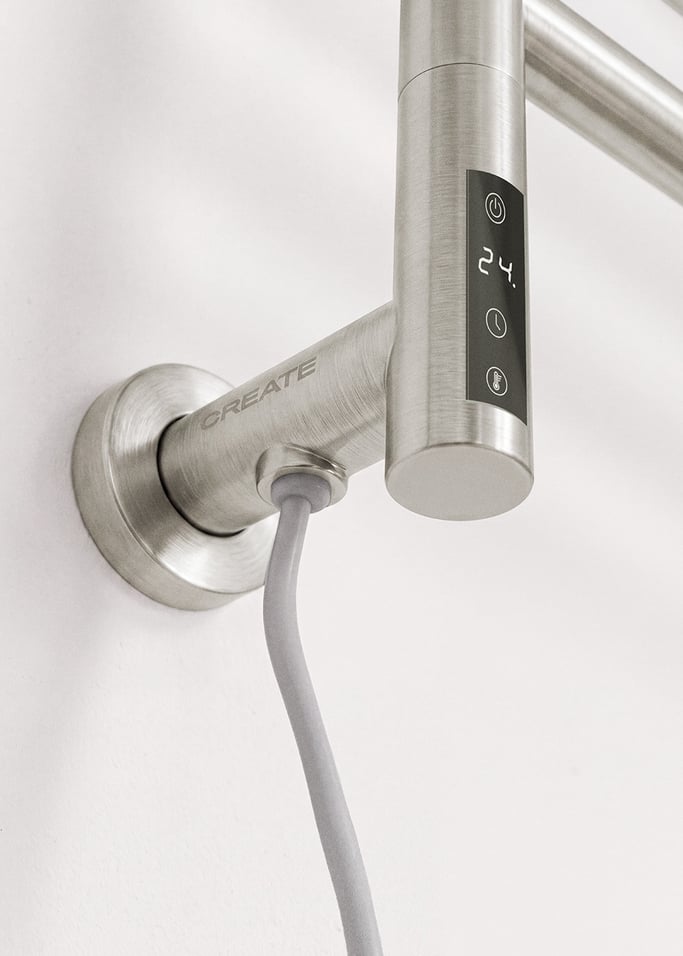 WARM TOWEL MINIMAL - Elektrisch handdoekenrek 80W met 180º draaibare stan, afbeelding van de galerij 6