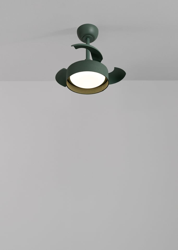 WIND CLEAR LAMP - Plafondventilator 40W Ø55cm stil met intrekbare bladen en LED-licht, afbeelding van de galerij 4