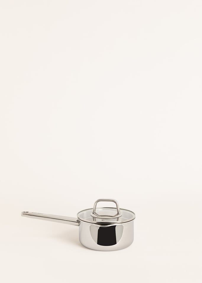 STEEL SAUCEPAN - 3-laagse roestvrijstalen steelpan met deksel, afbeelding van de galerij 5