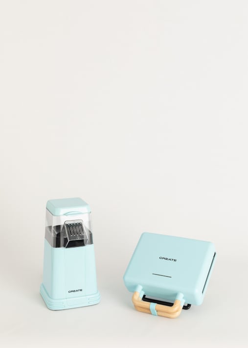 Pack POPCORN MAKER RETRO Palomitero + STONE STUDIO Doble Sandwichera grill i gofrera